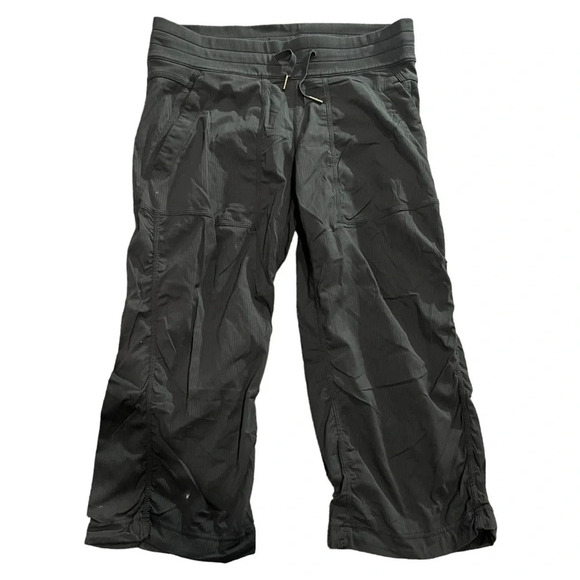 Lululemon Dance Studio Crop Pants Black Drawstring Women's Size 6‎ - Picture 1 of 4